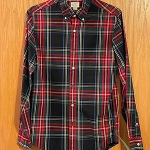 Men’s J. Crew Red and Black Plaid Button Down Shirt
